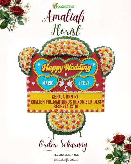 Papan Bunga Pernikahan Tugu Mulya